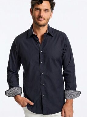 Carven Men’s Button Up Flip Cuff Dress Shirt Size XL/5 Made in Europe Maximalism